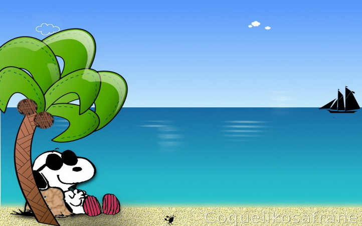 Snoopy sommer bilde Ilustrasjon